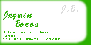 jazmin boros business card